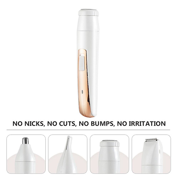 Laddningsbar Tyg Rakapparat Kvinnor Ansikts Epilator Ansikts Trim System Håravlägsning Kvinnor Ansikts Rakhyvlar Wom White 16.5X3cm