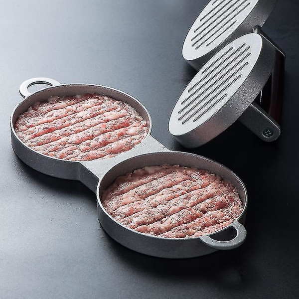 Burger Kjøttform Rund Hamburgerpresse Aluminiumlegering Hamburger Kjøtt Biff Grillform Burgerpresse Patty Maker Form Kjøkken