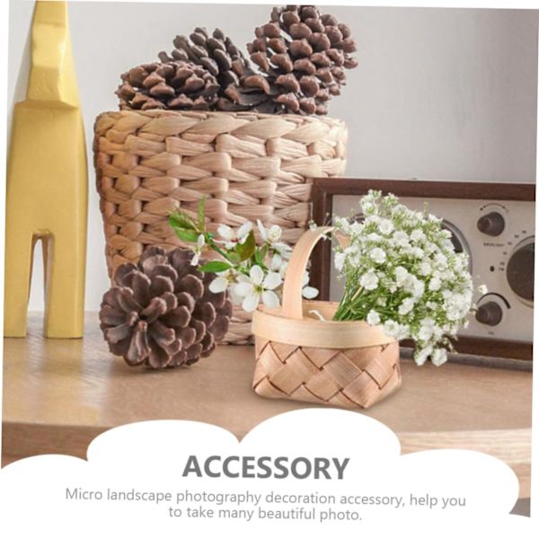 12 stk. Mini Kurv Mini Picnic Kurve Mini Tilbehør Mini Pil Kurve Flettede Kurve Gavepose Husholdnings Slik Kurv