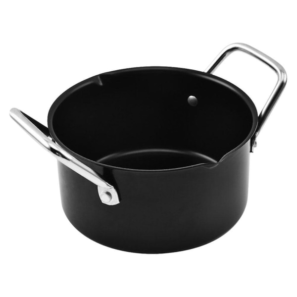 1 stk Tyk Karbonstål Gryde Non-stick Camping Gryde Hjem Køkken Køkkenudstyr Sort 21,5x17cm Black 21.5x17cm