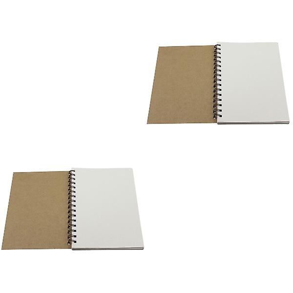 6 st Spiral Notebook Skissbok Inre tomt vitt papper för att måla Rita Skriva 50-ark4 st 4 pcs 2pcs