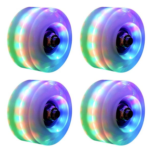 8 st Luminous Rullskridsko Hjul Utomhus Ljusa Upp Rullskridsko Hjul med Kullager Quad för Dubbelradsskridsko och Skateboard