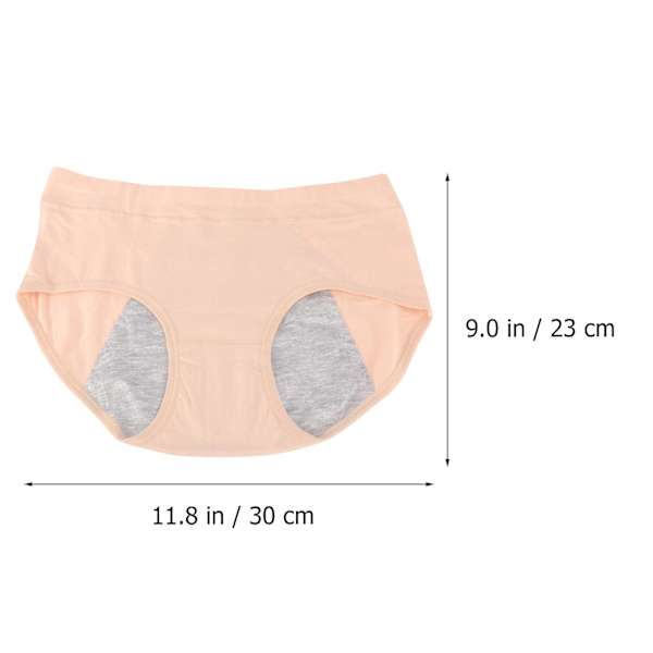 Fysiologiske bukser for kvinner, lekkasjesikre menstruasjonsundertøy, truse for mensen, bomullsundertøy, helse, sømløse Yellow XL