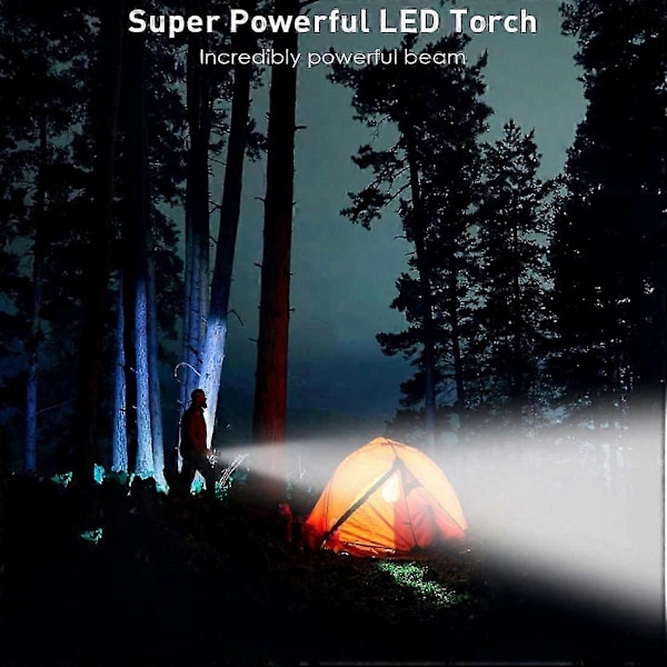RYO_Bærbar Solar & Håndsving LED Lommelygte til Udendørs Camping - Lys Stærk Genopladelig Lygte (149 tegn)