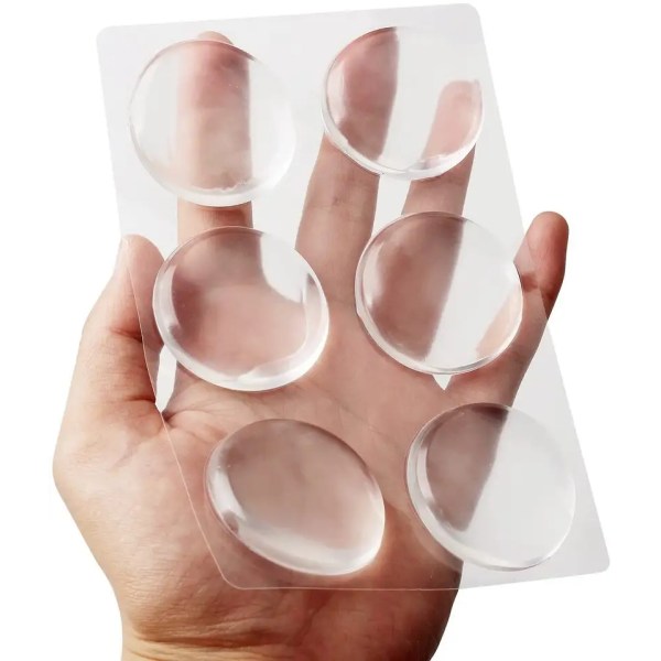 12 st genomskinliga anti-kollisionsdekaler i silikon för sovrumsdörrhandtag