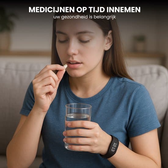 Vibrerende alarmarmbånd med 15 lydløse alarmer og digitalt display til døve, hørehæmmede og dybe sovende, sort