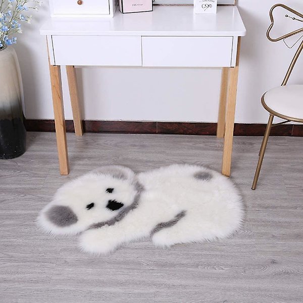 Plysj Teppe i Kunstig Pels, Imitert Saueskinn, Ultramyk, Silky Shaggy Teppe for Stue, Soverom, Buet Vindu, Koala Koala