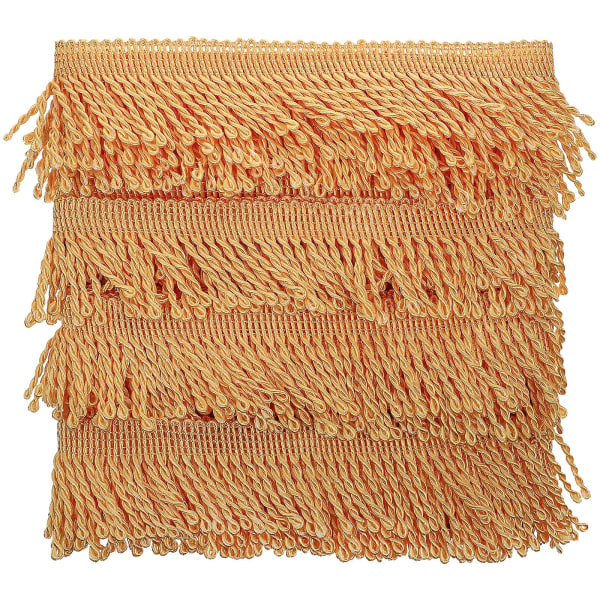 1 Roll Of Fringed Trim Tassel Trim Elegant Diy Sewing Material For Curtain MakingGolden0.3X5.5X1000CM