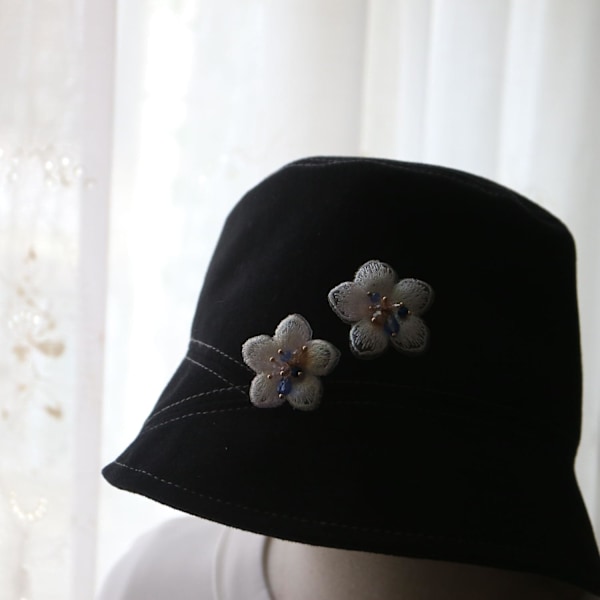 10 st/set Pärlblommor Applikationer för Kläder DIY sy på Blomsterlappar för Kläder Dekoration Strass parches (Gyllene)