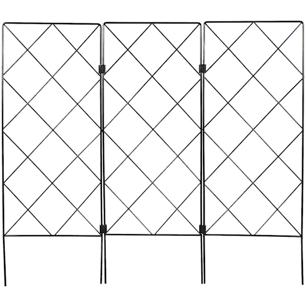 Multifunktionel Foldbar Have Støtte Stativ Plante Søjle Klatrestativ Sort 60X53cm Black 60X53cm