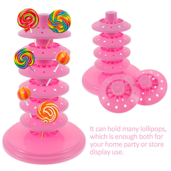Lollipop-stativ i flera nivåer Lollipop-hållare Justerbar Lollipop-stativ Cake Pops Display RackPink22X14X14CM Pink 22X14X14CM