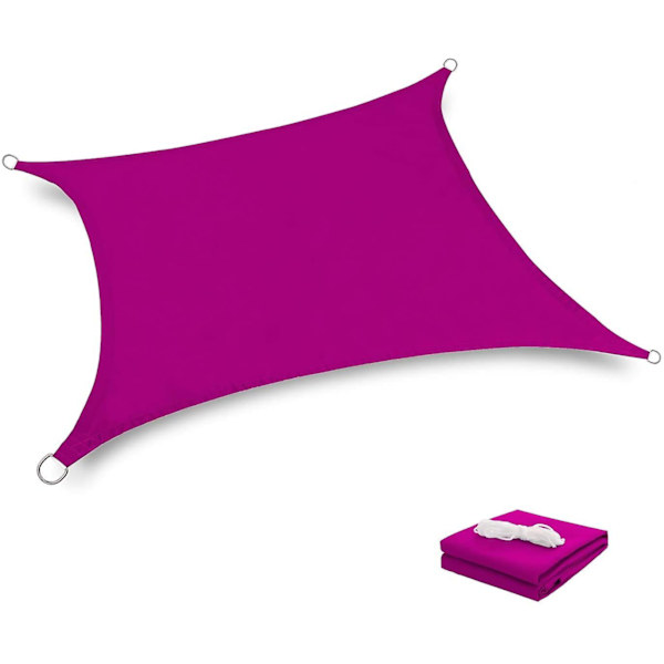 Vattentät Solsegel UV-Blocker Solskydd Patio Likbent Triangel Stickad Block Tyg Pergola Carport Markis 2x2 Roseröd 2x2 Rose Red
