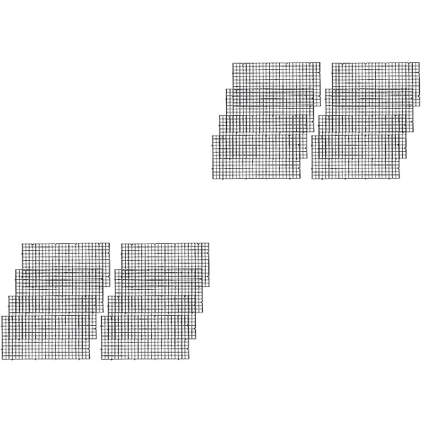 24 stk. Plastik Akvarie Isolationsdeler Filtergitter Plade Skillevæg Net Divider Holder Segregation Board 16 pcs 30*15cm