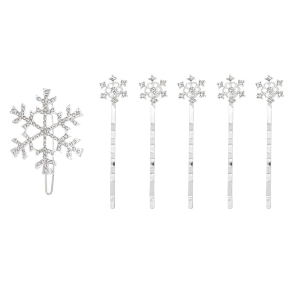6 stk Mote Smykker Kvinner Bryllup Hårnål Dating Barrettes Elegant Hårklipp Snøfnugg Bobby Pins