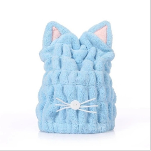2 Stykker Hår Tørre Håndklæder Hætte Hurtig Tørre Badehætte Mikrofiber Hår Håndklæde Hår Wrap Koralskind Super Absorberende Hår Håndklæde til Kvinder Børn