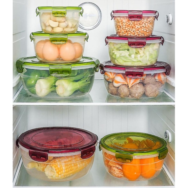 4st set Lunchlåda i plast Bärbar skål Matbehållare Lunchlåda Miljövänliga matförvaringslådor K