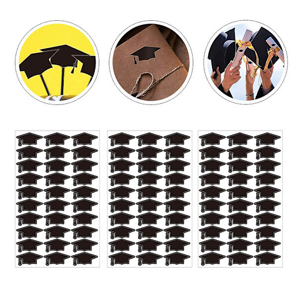 6 Ark Limkli Etiketter Brevforseglingssticker Konvolutforseglingssticker Emballage Sticker Etiketter Do Black 3.8X2.4X0.1CM