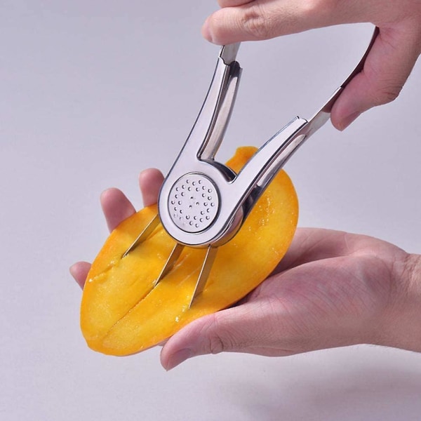 Mangoskärare Multifunktionell fruktskalare i rostfritt stål Fruktskärare med denucleator för mango vattenmelon avokado