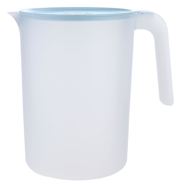 1 stk. 2000ml Plastik Vandkande Varmebestandig Kold Vandkande Saftkande Med Håndtag (blå) Blå 19X18.7CM Blue 19X18.7CM