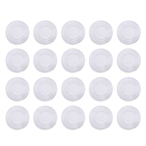 20 st 2,4x0,2 cm Transparent Möbelskydd för Stols- och Bordben, Glasdynor, Golvskydd, Halksäkra Mattor (Stor Storlek) 24*2 mm 24*2mm