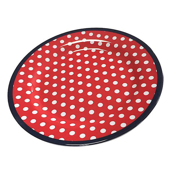 1 st 9\" Imitations Porslin Tallrik Matplatta Fruktplatta Tjockare Snacks Tallrik För Hem Restaurang Hotell (röd)Red9inch Red 9inch