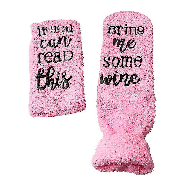 Roliga Strumpor För Kvinnor \"If You Can Read This Bring Me Wine\" Strumpor Med Cupcake Presentförpackning