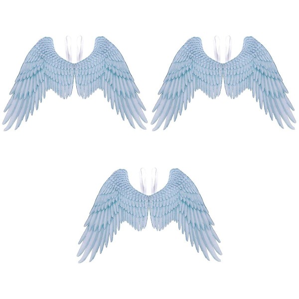 3 st Masquerade Överstora Änglavingar Cosplay Prestanda Rekvisita Dekoration För Vuxna Män Kvinnor Sky- 3 pcs 105X75CM