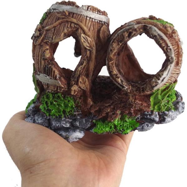 Akvarium Tønde Kunstig Harpiks Akvarium Ly Dekoration Grotter Akvarium Harpiks Akvarium Hule Rejer Tønde Harpiks Ornament Grotte Landskab Holdbar