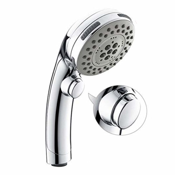 Boosting six function shower head set, shower head button, one key water stop, handheld shower head, lotus canopy