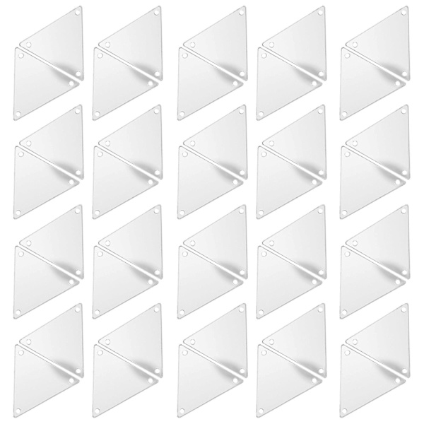 50 kpl Litteitä Koristeita Ommeltavia Peilipaloja Litteitä Löysiä Helmiä Vaatevarusteita Peilattuja Strassit Hopea 2,8X2,8cm Silver 2.8X2.8cm