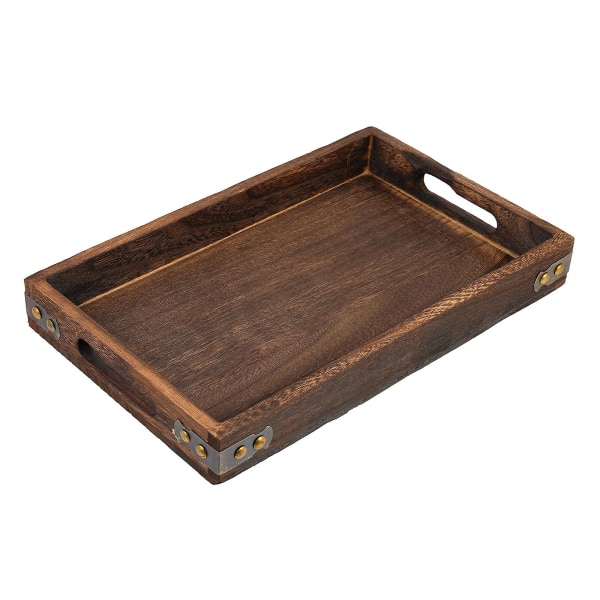 Badekar Bordbakke Vanity Bakke Træ Te Bakke Træ Madbakke Servering Te Bord Kaffe 30X20X4CM Coffee 30X20X4CM