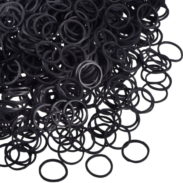 600 mini gummiband Mjuka elastiska band för barnhår Dough Twists flätat läderband är mycket elastiskt och hållbart