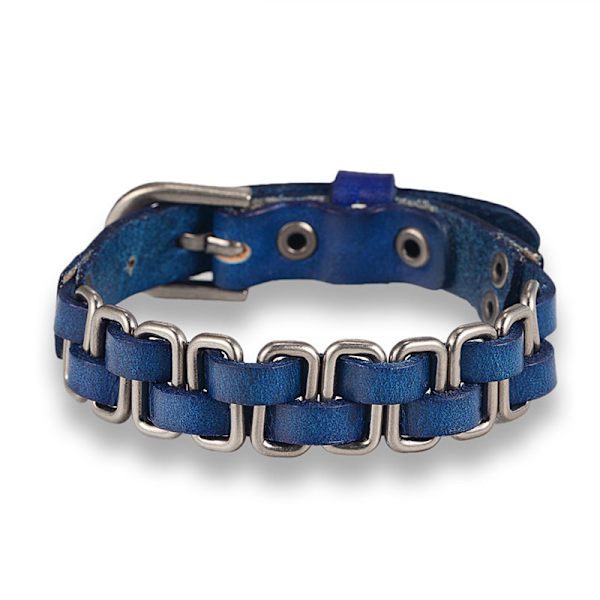 3 st Punk Style PU Läder Retro Vävd Armband Överdriven Personlighet Par Armband Kvinnor och Män Hand Smycken