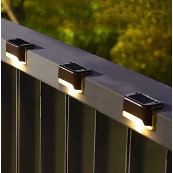 /Ryi/ 16 kpl aurinkokennovalaisimia ulkokäyttöön, vedenpitävät LED-aurinkokennovalaisimet portaille, aidoille, puutarhoille, patioille ja kävelyteille
