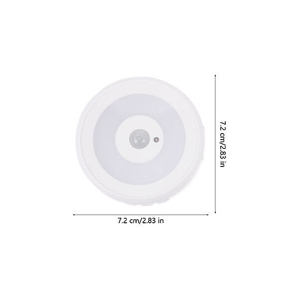 Bevægelsesnatlys Trådløst Bevægelseslys Bevægelsesaktiveret Trinlys Bærbar Dørklokke Baby Sygeplejerske White 7.2X7.2X2.6CM