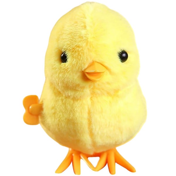 Plush Kylling Opspringende Legetøj Optrækningslegetøj Simuleringskylling Legetøj Gul 9X8CM Yellow 9X8CM