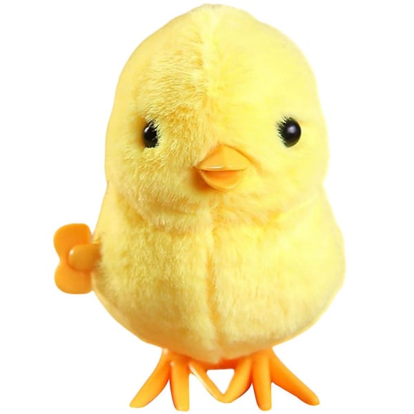 Plysch kyckling Clockwork Hoppa leksak Wind Up Hoppa leksak Simulering Chicken ToyYellow9X8CM Yellow 9X8CM