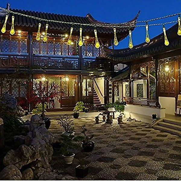 Sol-drivna Dropplampor, Vattendropps-Fairy Lights 20ft 30leds Sol-drivna Vattendropps Vattentäta För Utomhus, Trädgård, Juldekorationer Varmvit Warm White