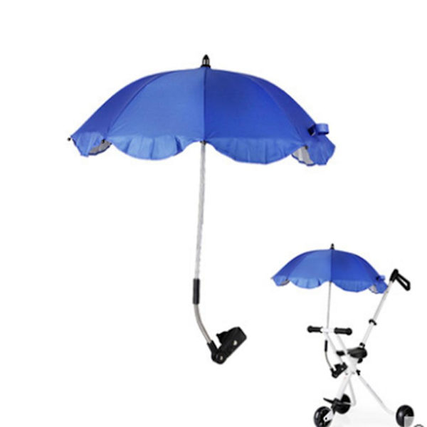 Stretbar Babyvogn Parasollfeste Stativ Parasoll Barnevogn Parasoll Sol Reg Blue