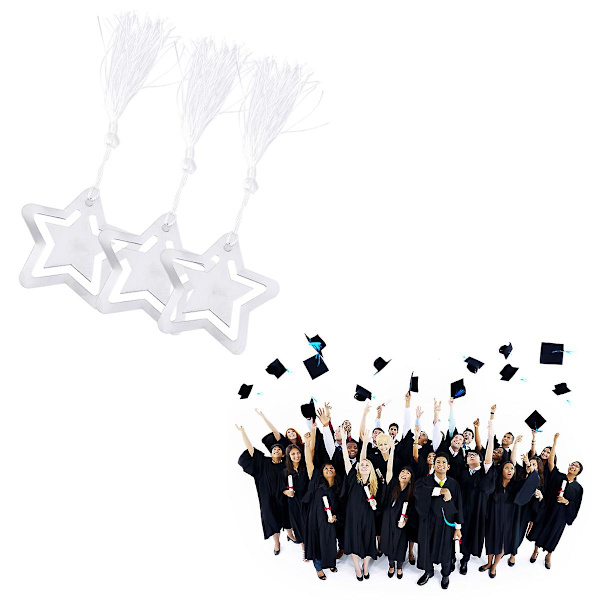 10 kpl Metalliset Kirjanmerkit Graduointikirjanmerkki Graduointivihjeet Lahja Graduointikulta Silver