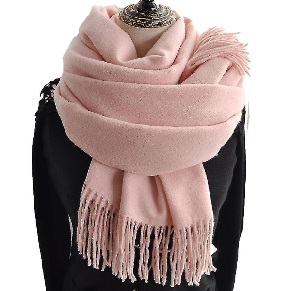 Dam Scarf, Pläd Scarf, Dam Cashmere-Känsla Cashmere Sjal, Rosa Pink