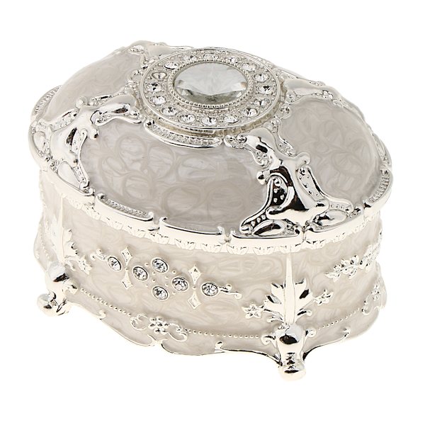 Kreativ Diamant Smykkeæske Metal Oval Smykkeæske 8,5*6*6cm B