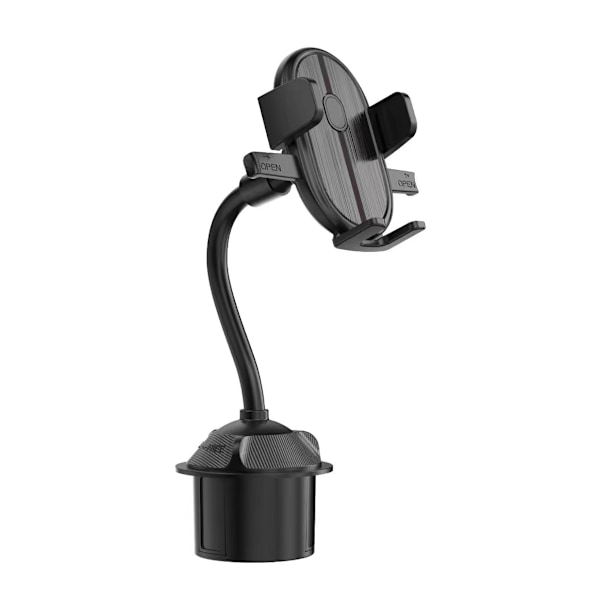 Monitoiminen 2-in-1 auton järjestäjä kestävä säädettävä pullon juomakuppi puhelinpidike_xrzi Black 1