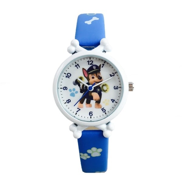 Paw Patrol kvartsklokke, analogt armbåndsur med tegneseriefigurer, gave til gutter og jenter Blue_RY