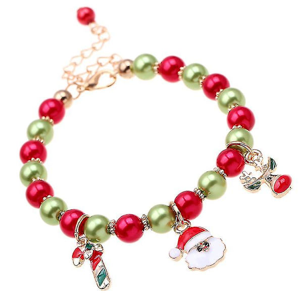Presentarmband i legering med plätering, prydnadspresent, små jultomte-armband, bröllops smyckesset för brudar (3-pack, flerfärgade)