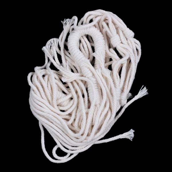 Macrame Hängande Planterkorg Bomullsrep Med Pärlor 4 Ben 90cm