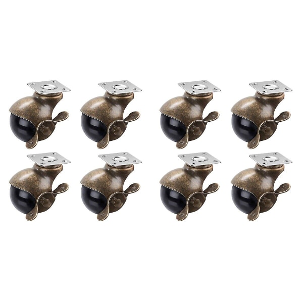 8 Pcs  Workbench Casters Household Retro Casters Universal Wheels For Furniture8 pcs6.3x3.8cm