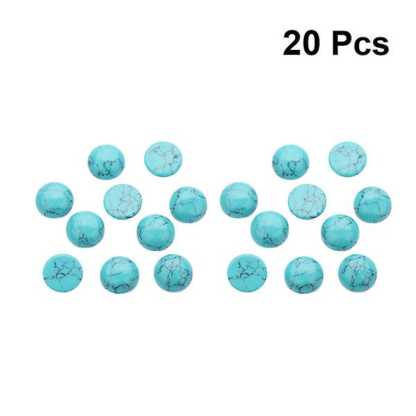 20 st 0,8 cm blå kristall tid klistermärke rund korn glas patch tillbehör för smycken hantverk