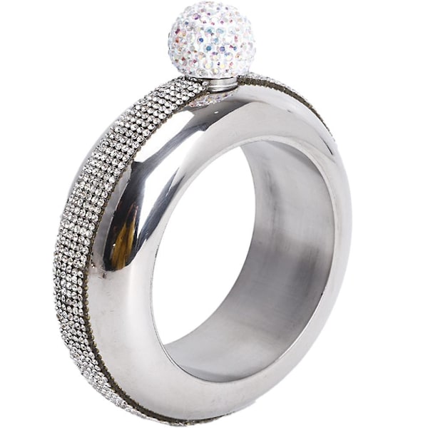 Diamantbesat Farvet Armbånds Flaske Bangle Flasker Kreativ Rustfrit Stål Og Hip Flask