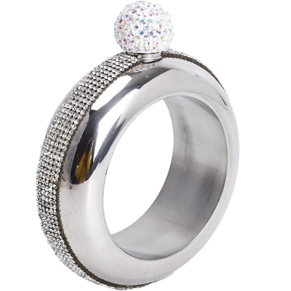 Timanttikoristeinen rannekepullo Bangle-pullot Luova ruostumaton teräs ja hip-pullo